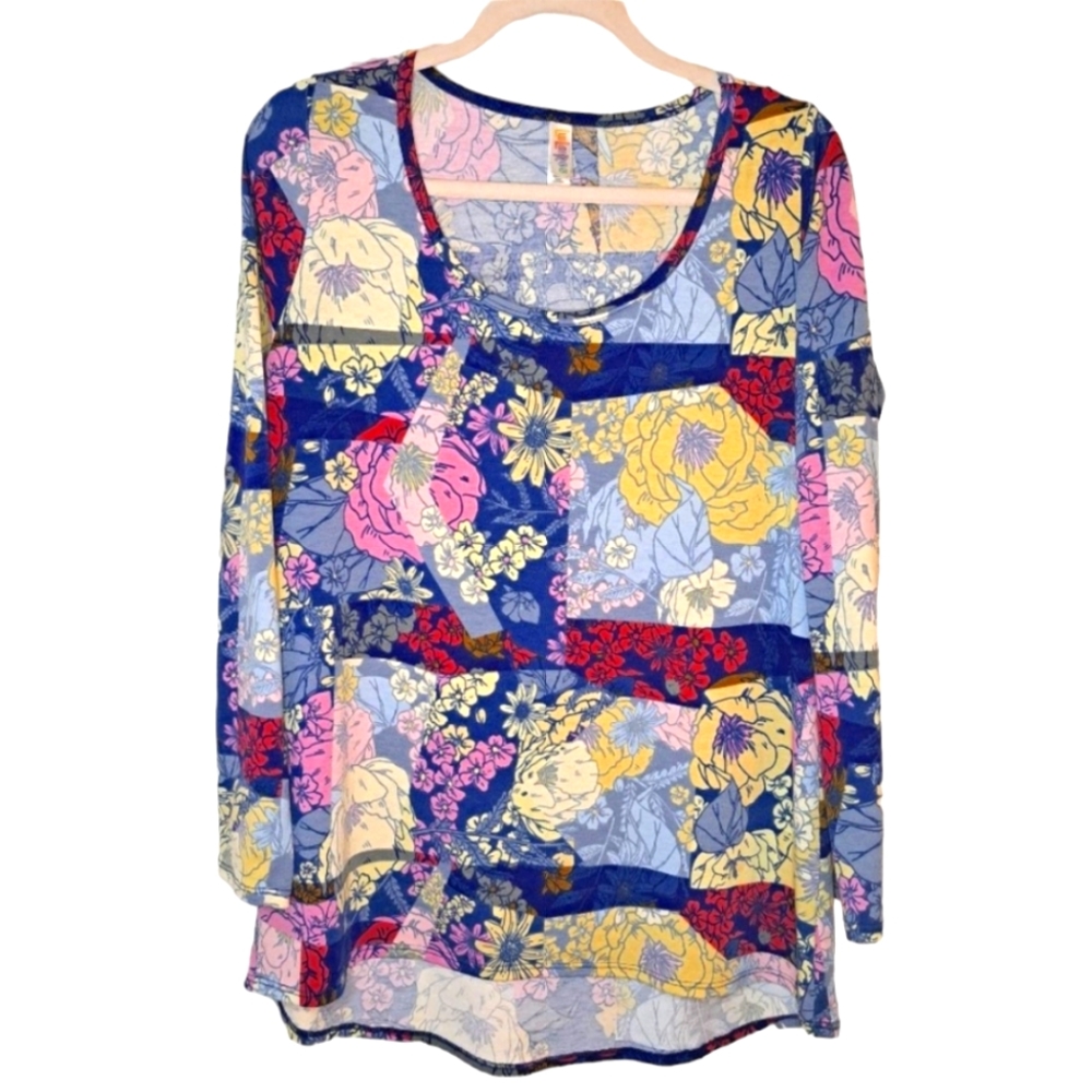 LuLaRoe Tee Long Sleeve Floral Size Medium